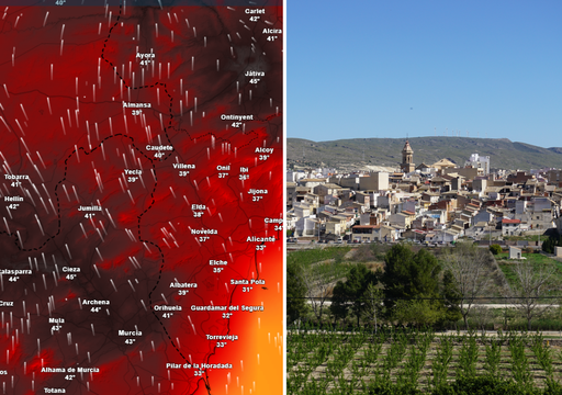 El modelo GFS adelanta 45 &ordm;C en estas zonas de la Regi&oacute;n de Murcia y de la Comunidad Valenciana este mi&eacute;rcoles 15