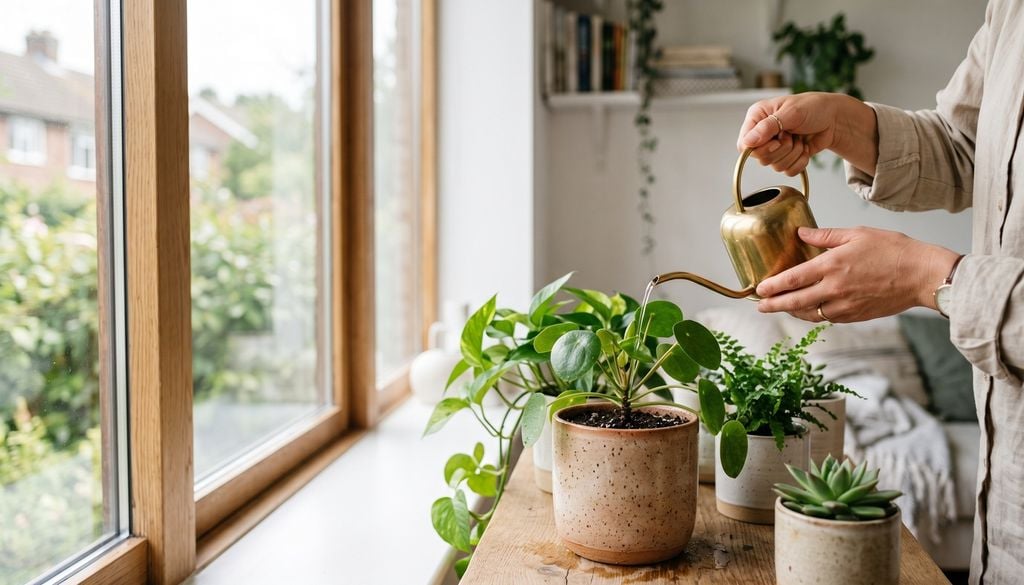 Regar la planta alrededor de una hora antes del trasplante ayuda a mantener húmeda y cohesionada la masa de raíces durante la manipulación.