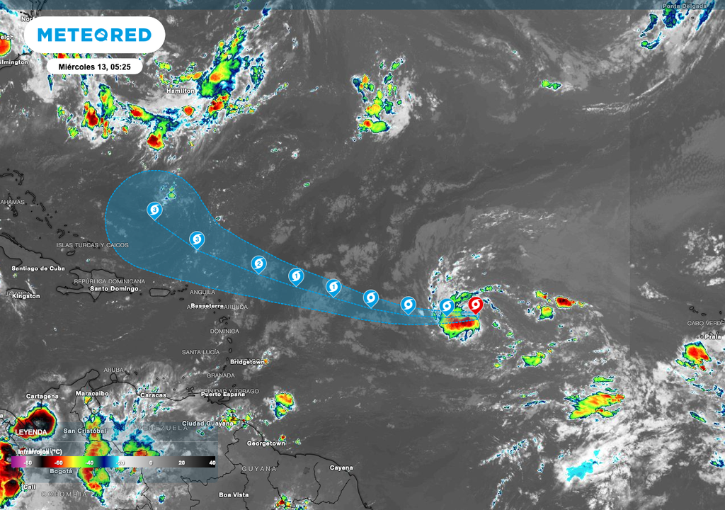 Tormenta tropical Erin, 13 de agosto