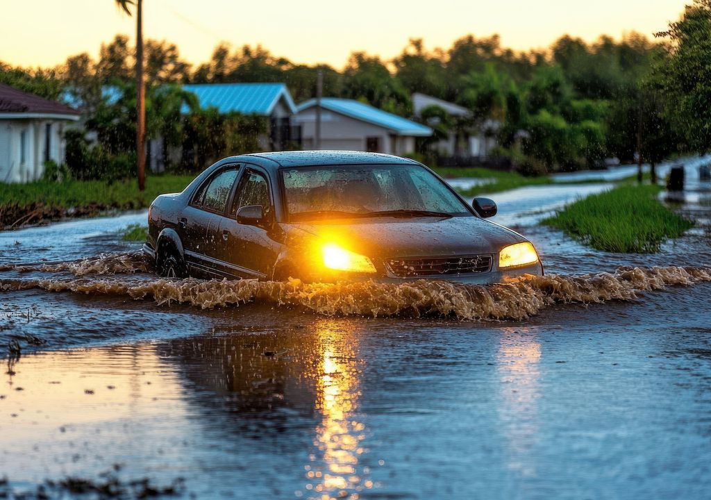 No conducir si hay inundaciones
