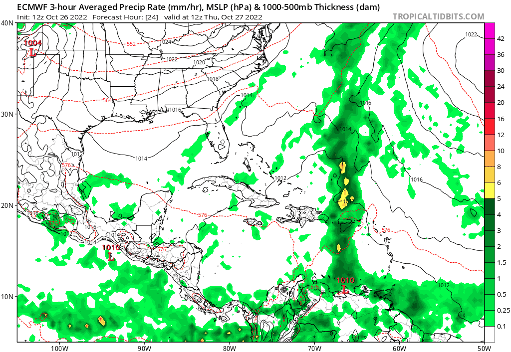 El NHC vigila dos bajas tropicales en el suroeste del Atlántico y Caribe