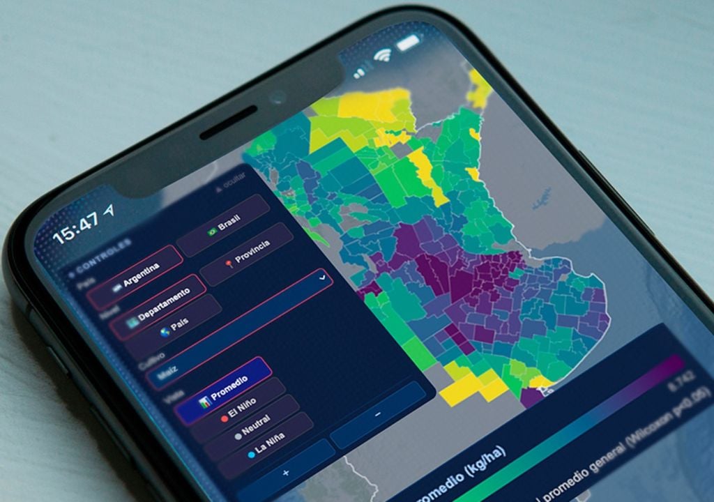 agro La herramienta desarrollada por investigadores del CONICET y el INTA transforma datos climáticos y agrícolas en mapas de consulta sencilla para el productor. Gentileza: CONICET