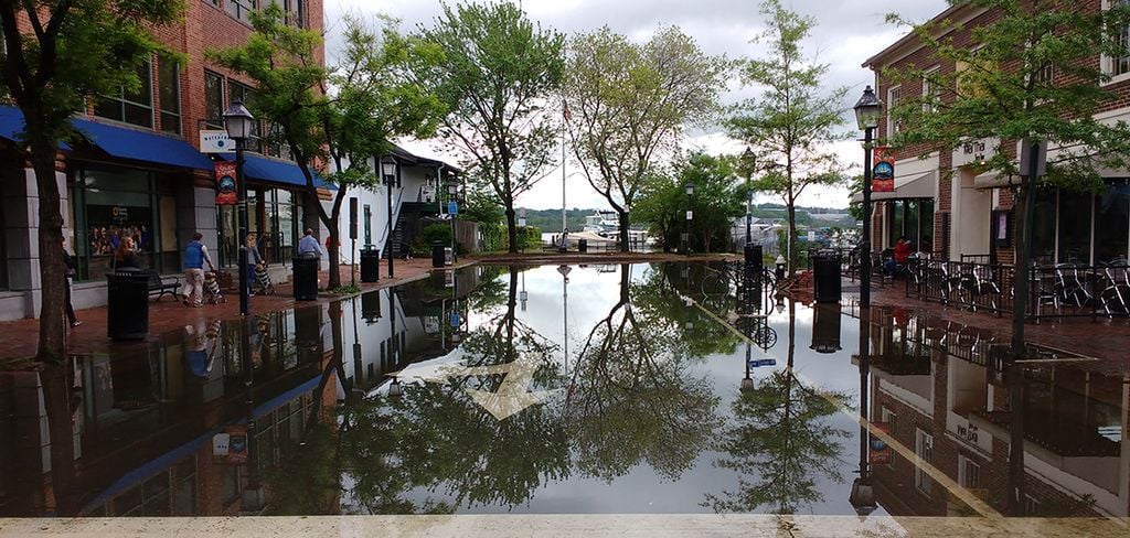 Inundaciones en King Street en Alexandria, Virginia. Inundaciones en King Street en Alexandria, Virginia. Crédito de la imagen: NOAA