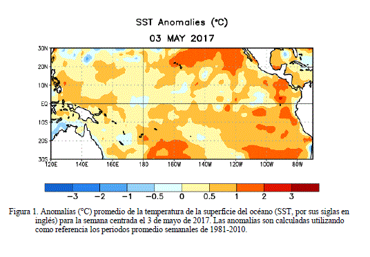 El Niño a 11 de mayo de 2017