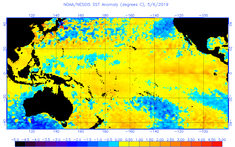 El Niño continuará durante el verano 2019