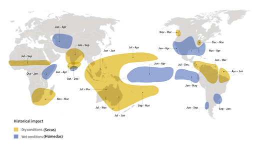 El Ni&ntilde;o e impactos en la agricultura global