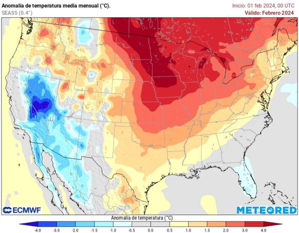 Temperature Anomaly Forecast For February