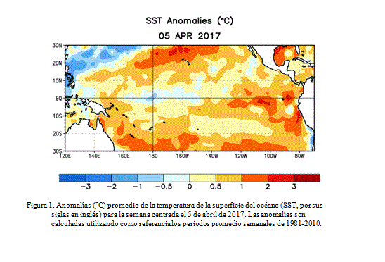 El Niño-La Niña a 13 de abril: neutral pero hacia un evento El Niño