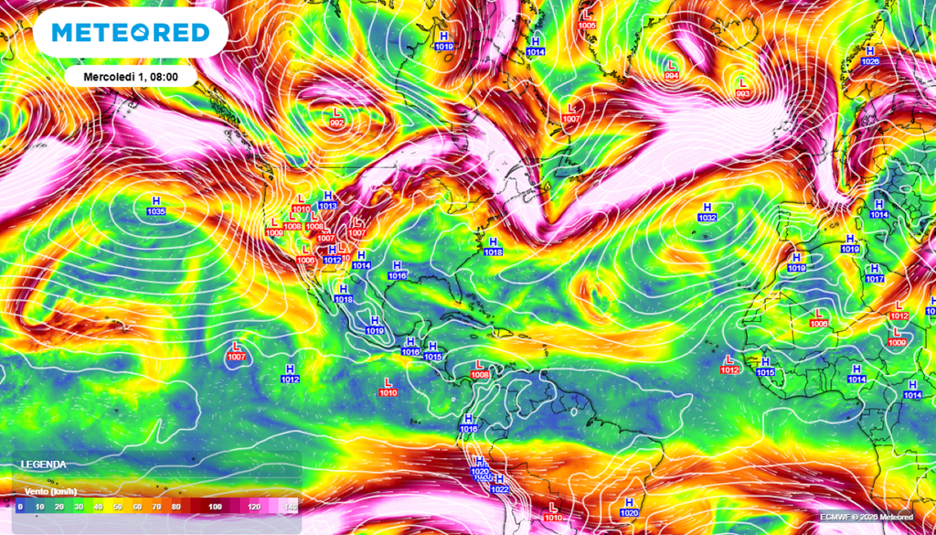 Le onde di Rossby sono perturbazioni su larga scala della corrente a getto generate dalla rotazione terrestre (effetto Coriolis) e dal gradiente di vorticità. Nel contesto ENSO l’anomalia di divergenza in quota (aria che sale e si espande) sul Pacifico equatoriale crea una sorgente di onde di Rossby.