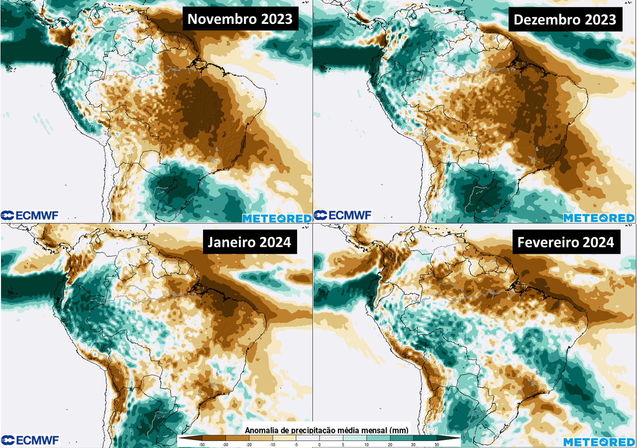 El Niño se manterá até o outono de 2024! Será que a seca no Norte e as chuvas volumosas no Sul do Brasil vão continuar?