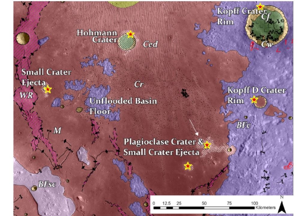 mar oriental cráter Luna vida en la Tierra