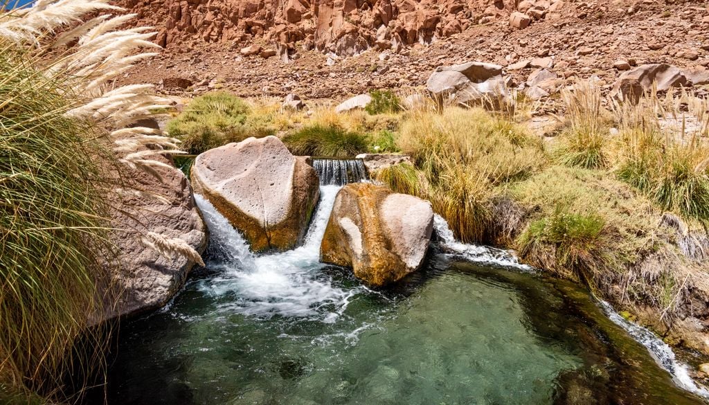 Termas de Puritama, Desierto de Atacama. Las Termas de Puritama se encuentran en una quebrada a más de 3 mil metros de altura.