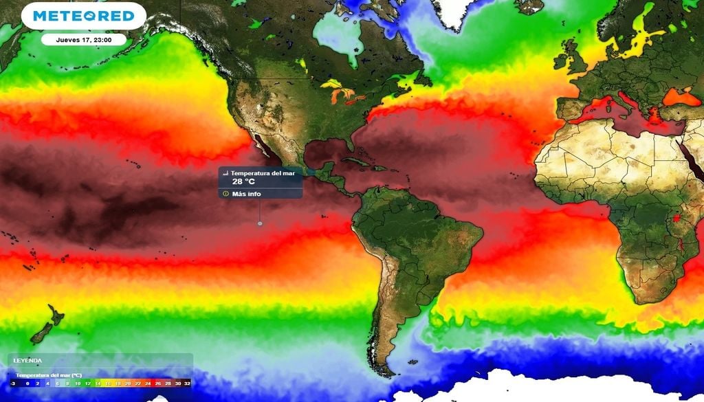 Actualmente, el fenómeno El Niño presenta intensidad fuerte, aumentando a muy fuerte entre noviembre y diciembre.