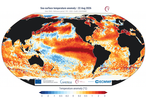 El oc&eacute;ano global rompe un nuevo r&eacute;cord de temperatura