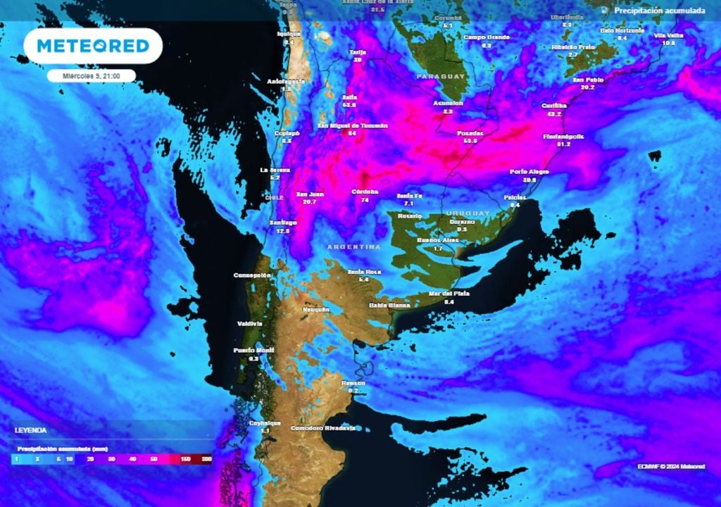 Tiempo clima pronóstico Argentina octubre alerta lluvias tormentas calor