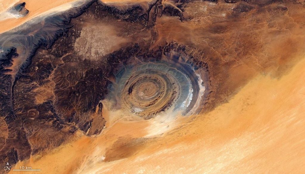 Imagen de la Estructura de Richat en Mauritania tomada en marzo de 2026. NASA