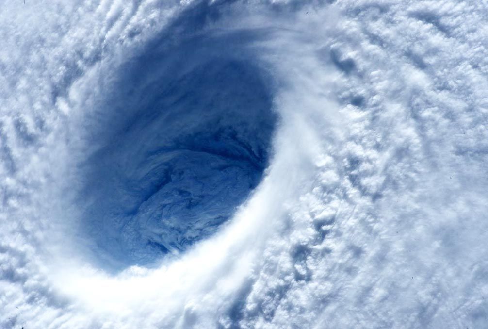 El Ojo Del Tifón Maysak Desde La Iss Crédito de la imagen: Terry W. Virts.