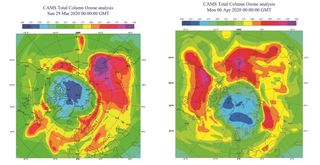 El ozono sobre el Ártico ha alcanzado valores mínimos históricos
