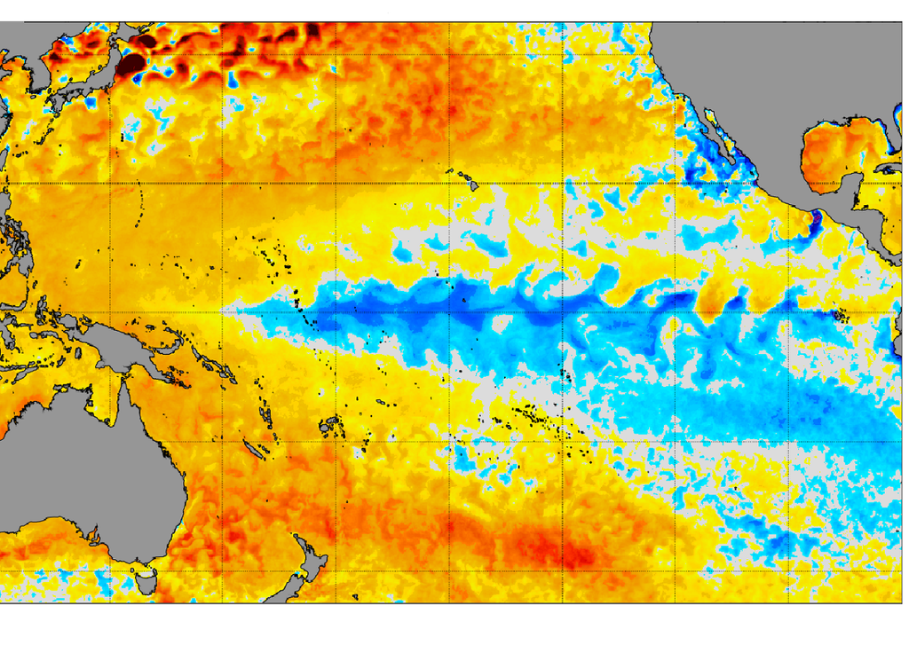 Anomalía de temperaturas en °C: La Niña se acerca