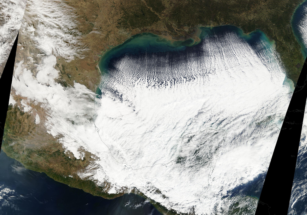 Imagen de satélite 2 de enero de 2008. NASA NOAA