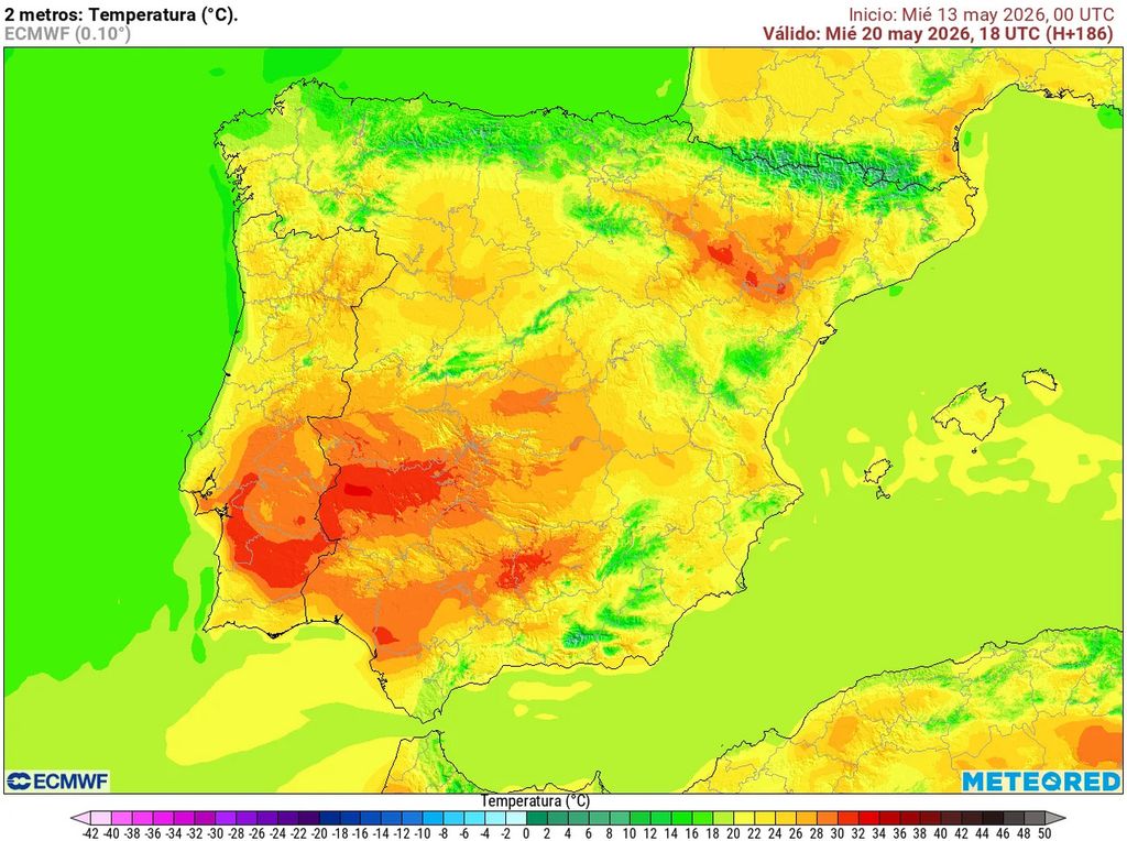 La semana que viene podrían superarse los 30 ºC en varias capitales, según el modelo europeo.