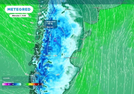 El pico del aire ant&aacute;rtico llega a la Patagonia: d&oacute;nde se esperan hasta 15 &deg;C bajo cero