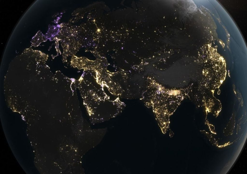Según los investigadores, las imágenes nocturnas satelitales permiten visualizar el impacto de las crisis globales. Imagen: Michala Garrison/NASA Earth Observatory