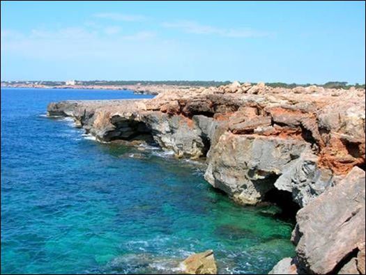 Suelos “terra rossa” Suelos “terra rossa” con mayor erosión respecto de las rocas carbonatadas subyacentes (eolianitas) en la localidad de S'Estalella en el sur de Mallorca. Foto: Anna Ávila.
