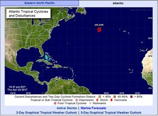 El primer ciclón tropical nombrado en 2017: Arlene