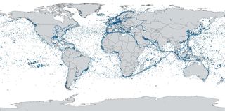 El primer mapa de transporte marítimo mundial de ESAIL