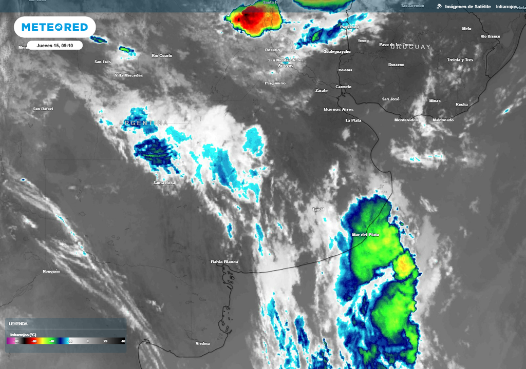 Avanza este jueves un frente frío con actividad dispersa de lluvias y tormentas en el centro del país.