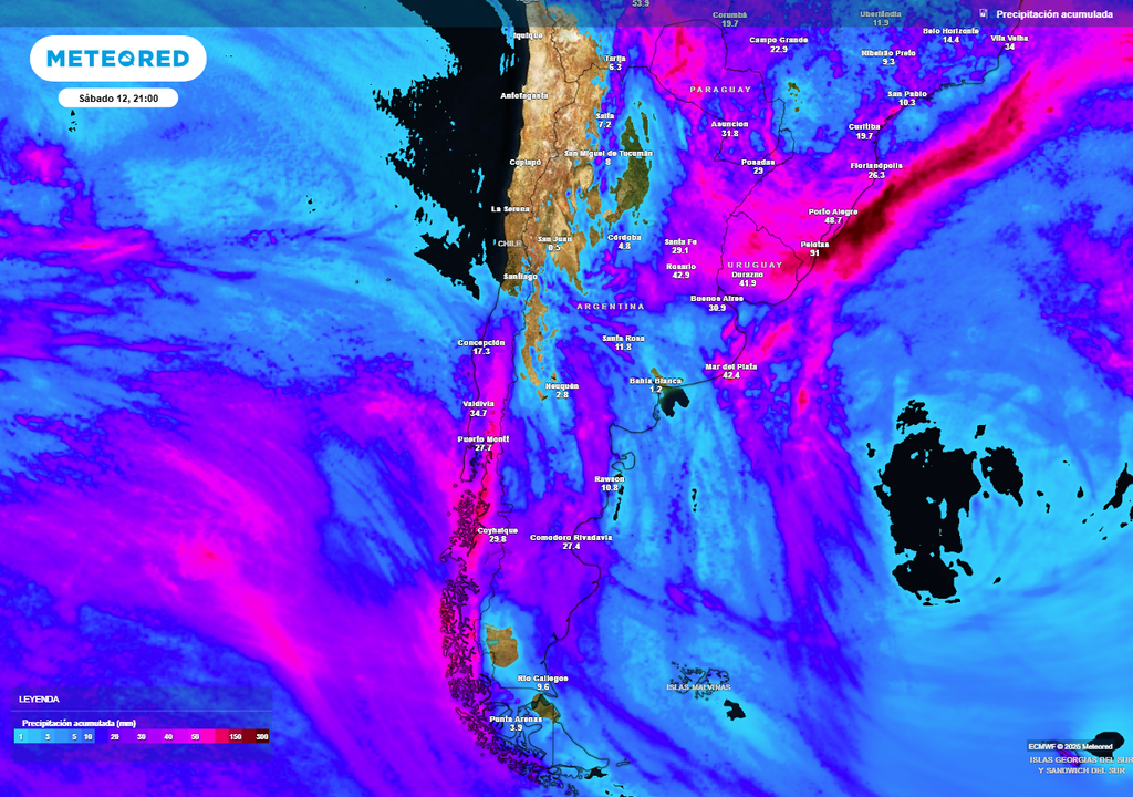 Tiempo pronóstico clima Argentina otoño abril Buenos AIres lluvias