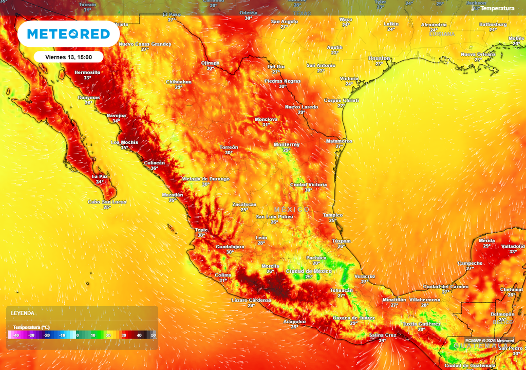 El calor se sentirá esta semana, principalmente al inicio con más de 30-40 °C, para después refrescarse con lluvias fuertes.
