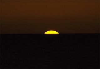 El RAYO VERDE, fotografiado desde Cádiz
