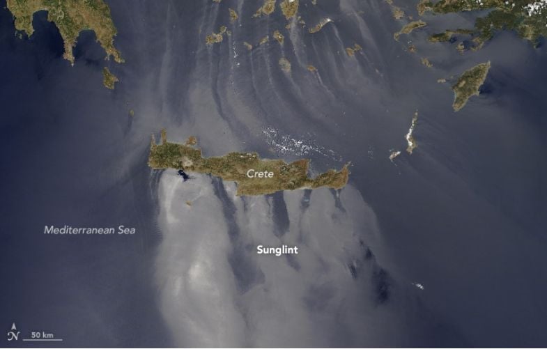 El Reflejo Especular En El Egeo Y El Mediterráneo