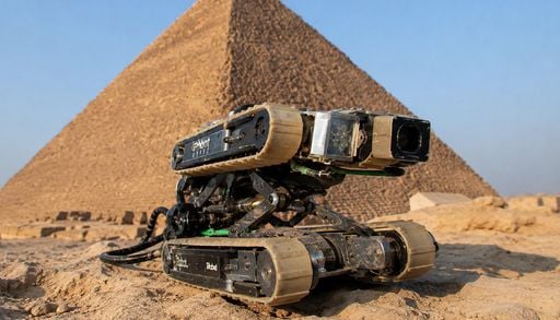 Un rover descubre marcas ocultas que no se hab&iacute;an visto en 4500 a&ntilde;os en un conducto de la Gran Pir&aacute;mide de Guiza