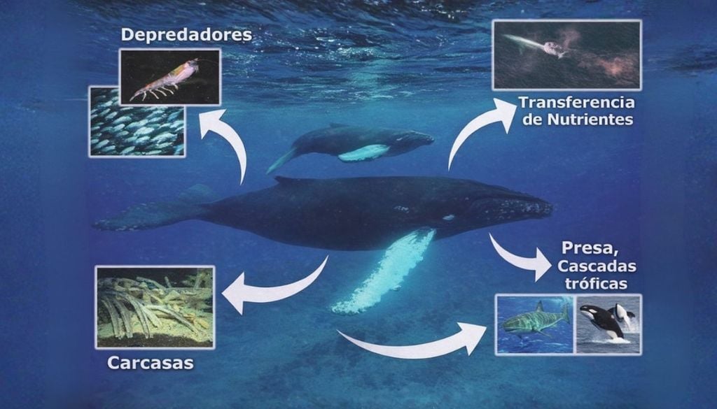 A través de sus viajes, sus inmersiones profundas e incluso al morir, las ballenas actúan como ingenieras de los ecosistemas marinos, sosteniendo procesos clave que ayudan a regular el clima del planeta. Imagen: Ballenas.org