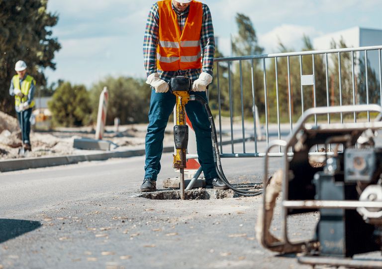 Obras en una ciudad Obras en una ciudad