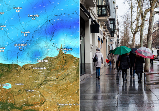 Este domingo llegarán a Madrid las lluvias más persistentes, advierten los pronósticos de Meteored