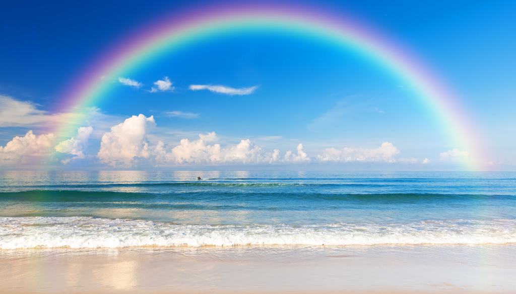 Un arcoíris se forma cuando la luz solar interactúa con millones de gotas de lluvia suspendidas en la atmósfera.