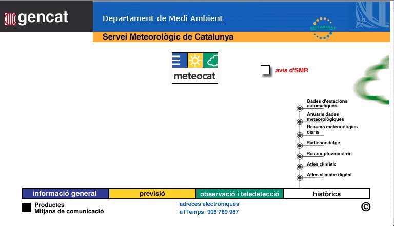 El Servei De Cataluña Ofrece Una Nueva Página Meteorológica Renovada