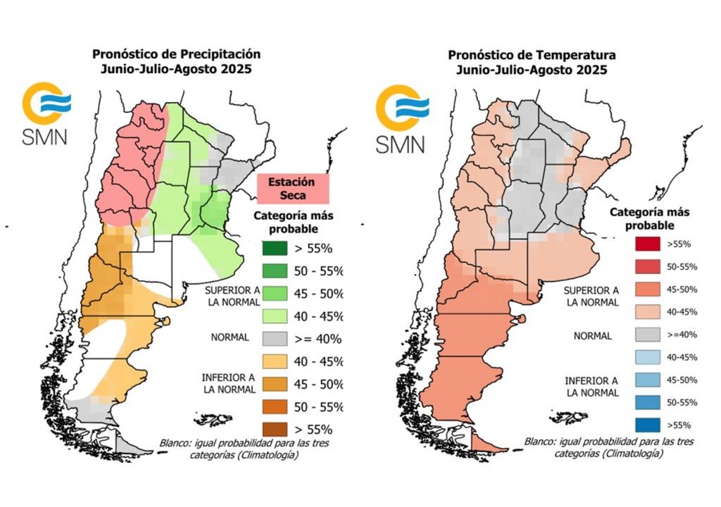 Pronóstico climático trimestral SMN invierno 2025 frío nieve alerta lluvias inundaciones
