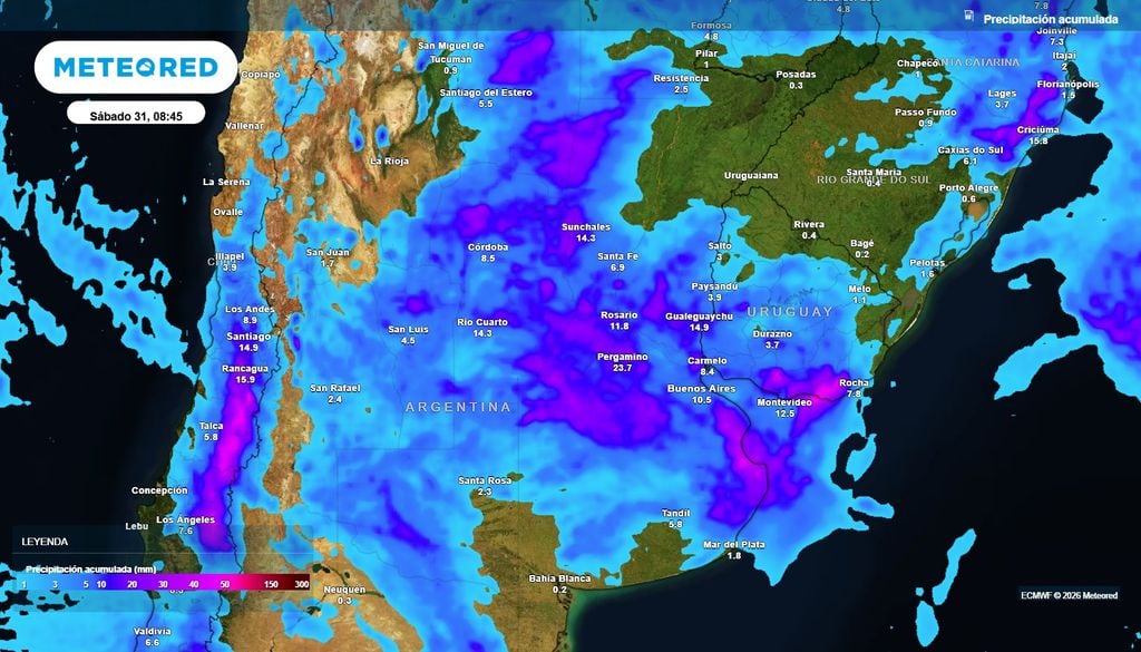 Argentina alerta tormentas SMN Se espera un fin de semana lluvioso en amplios sectores del centro del país.