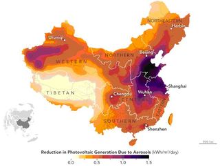 El smog reduce la energía solar en China