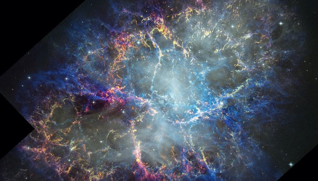 El telescopio Hubble de la NASA vuelve a observar la Nebulosa del Cangrejo para rastrear 25 años de expansión. Crédito: NASA, ESA, STScI.