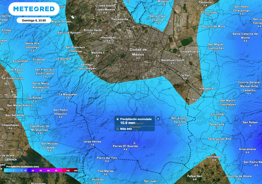 De registrase alguna precipitación será al sur de la ciudad con acumulados de hasta 12 mm, atentos a encharcamientos y embotellamientos al regresar de la marcha.
