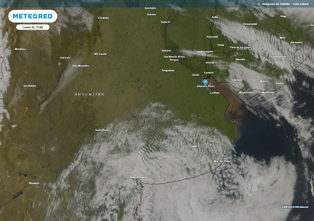 Buenos Aires AMBA primavera equinoccio tiempo pronóstico Lunes 21 con ingreso de aire frío a la región del AMBA y fuertes vientos.