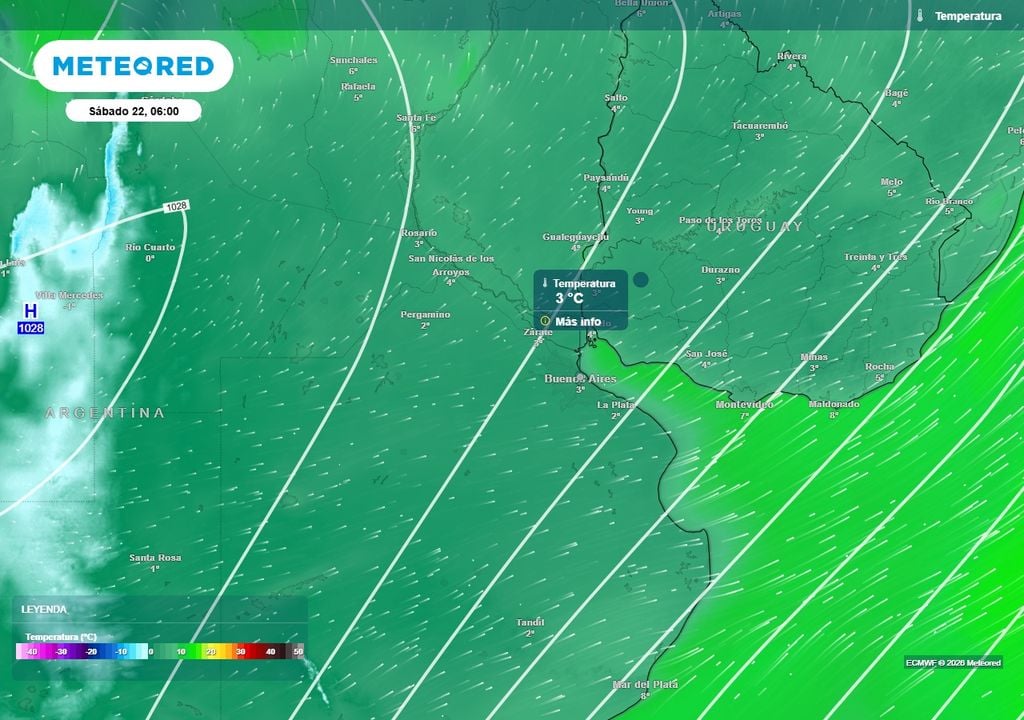 Buenos Aires AMBA tiempo pronóstico lluvias frío El próximo fin de semana llegará muy frío sobre el AMBA.