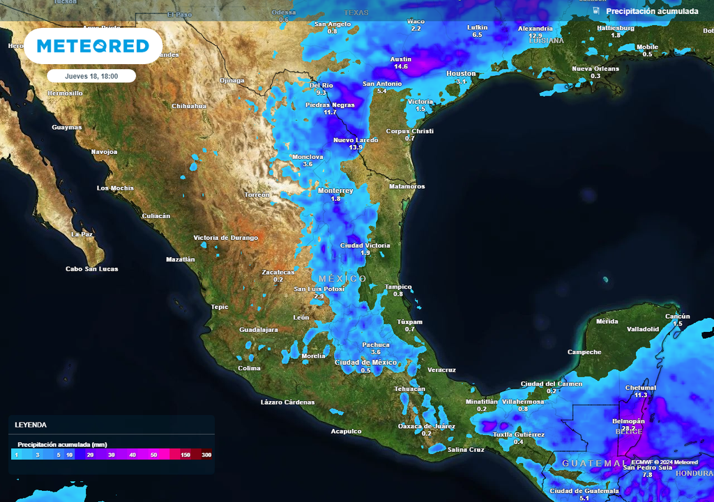 Acumulado de lluvias en milímetros Acumulado de lluvias en milímetros