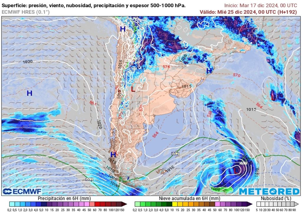 Tiempo clima pronóstico Argentina Nochebuena Navidad